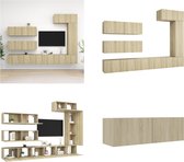 vidaXL 7-delige Tv-meubelset spaanplaat sonoma eikenkleurig - Tv-kastenset - Tv-kastensets - Tv-kasten - Tv-meubelset