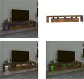 vidaXL Tv-meubel LED-verlichting 230x36-5x40 cm gerookt eikenkleurig - Tv-kast - Tv-kasten - Tv-meubel - Tv-meubel Met LED-verlichting