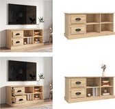 vidaXL Tv-meubel 102x35-5x47-5 cm bewerkt hout sonoma eikenkleurig - Tv-kast - Tv-kasten - Tv-meubel - Hifi-meubel