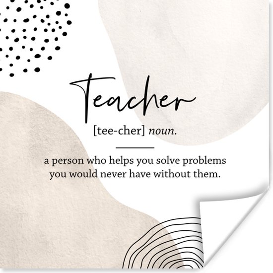 Affiche Dictionnaire - Maître - Proverbes - 50x50 cm