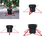 vidaXL Kerstboomstandaard 46x46x19 cm groen en rood - Kerstboomstandaard - Kerstboomstandaards - Kerstboomstandaarden - Kerstboomhouder