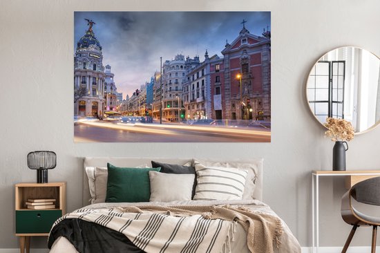 Poster Madrid by night 150x75 cm - Tirage photo sur Poster (décoration murale salon / chambre) / Poster Villes