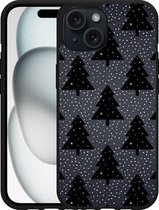 Cazy Hardcase Hoesje geschikt voor iPhone15 Snowy Christmas Tree