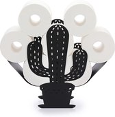 Toiletrolhouder zwarte cactusvormige toiletrolhouder van metaal toiletrolhouder verticale papierhouder toiletrolhouder handdoekhouder ambachtelijke decoratie voor badkamer woonkamer keuken hotel