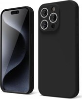 Hoesje met Camera Bescherming Geschikt voor Apple iPhone 15 Pro | Back Cover | Dun | Flexibel TPU | Zwart