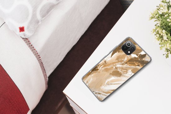 Coque Xiaomi 11T - Peinture - Or - Beige - Coque de téléphone en Siliconen