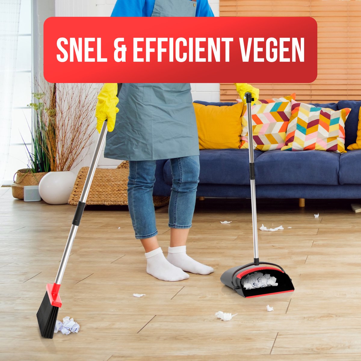 Stoffer En Blik Met Verlengde Steel - Mariasetje