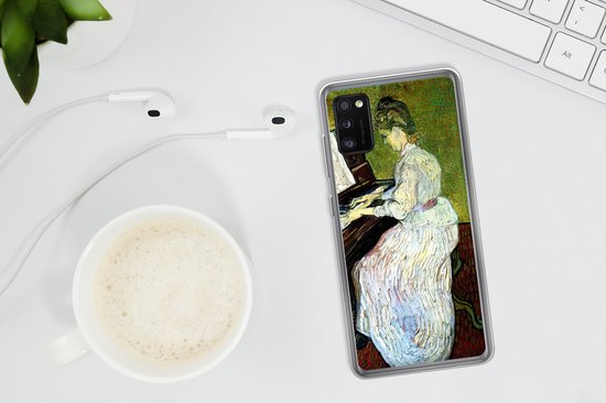Telefoonhoesje Geschikt voor Samsung Galaxy A41 hoesje - Marguerite Gachet op de piano - Vincent van Gogh - Siliconen Telefoonhoesje Telefoonhoesje