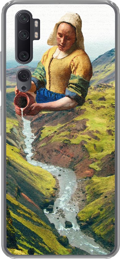 Coque Xiaomi Mi Note 10 - Melkmeisje - Nature - Vermeer - Coque de téléphone en Siliconen