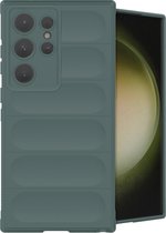 iMoshion Hoesje Geschikt voor Samsung Galaxy S24 Ultra Hoesje Siliconen - iMoshion EasyGrip Backcover - Donkergroen