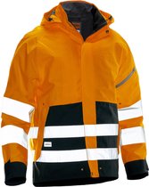 Jobman 1273 Hi-Vis Shell Jacket 65127341 - Oranje/Zwart - S