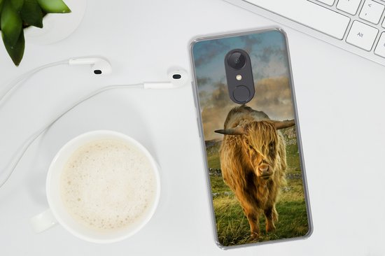 Convient pour la coque Xiaomi Redmi 5 - Highlander écossais - Herbe - Berg - Coque de téléphone en Siliconen