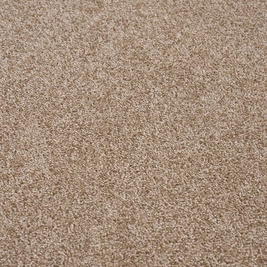 Laagpolig tapijt woonkamer - effen moderne tapijten voor slaapkamer, werkkamer, kantoor, hal, kinderkamer en keuken - beige, 80 x 200 cm