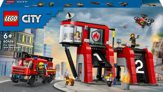 LEGO City Brandweerkazerne en brandweerauto - 60414
