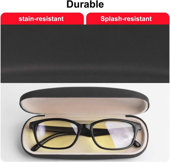 Time Resistance Leren Brillenkoker - Leren Brillenkoker met Harde