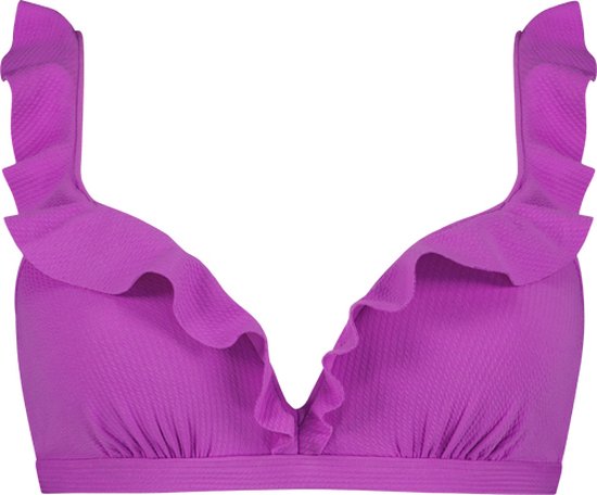 Beachlife Purple Flash ruffle bikinitop