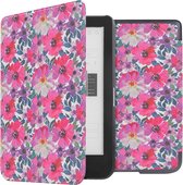 iMoshion Ereader Cover / Hoesje Geschikt voor Kobo Clara HD - iMoshion Design Sleepcover Bookcase zonder stand - / Flower Watercolor