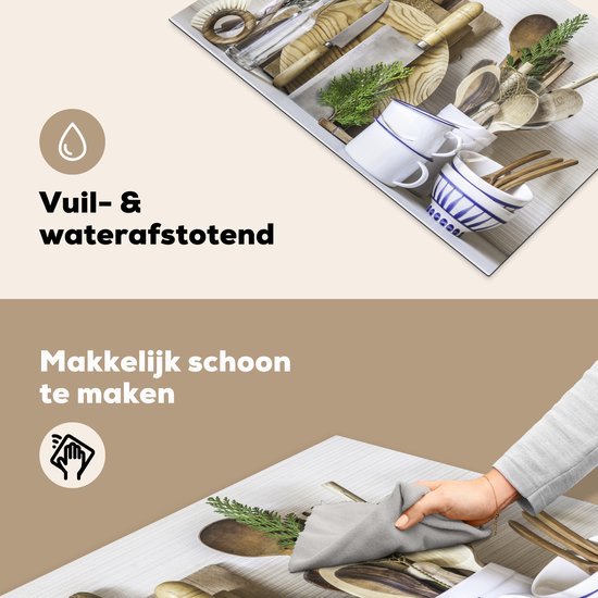 KitchenYeah® Inductie beschermer 81x52 cm - Keuken - Kookgerei - Bestek - Kookplaataccessoires - Afdekplaat voor kookplaat - Inductiebeschermer - Inductiemat - Inductieplaat mat