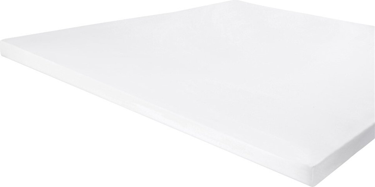 Walra Hoeslaken Jersey Stretch Topper - 90x200/210 - 100% Katoen - Wit