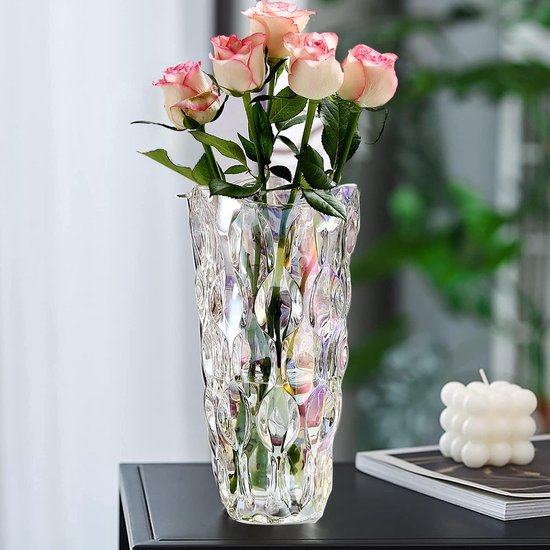 Hey_you Glazen bloemenvaas, moderne minimalistische vaas Nordic Glass