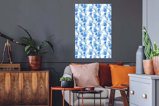 Stickers Stickers muraux - Fleurs - Blossom - Plantes - Blauw - 60x90 cm - Feuille adhésive