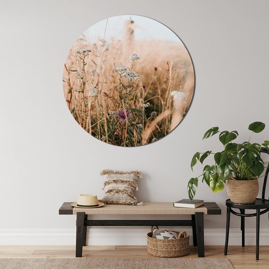 Label2X - Muurcirkel spring mix - Ø 60 cm - Forex - Multicolor - Wandcirkel - Rond Schilderij - Muurdecoratie Cirkel - Wandecoratie rond - Decoratie voor woonkamer of slaapkamer