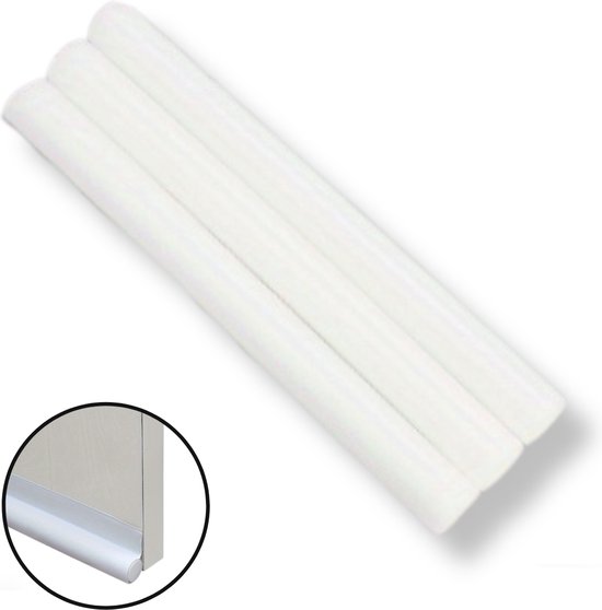 Urhome Tochtstrip voor de deur, 2 meter lang, zwart, 1 stuk