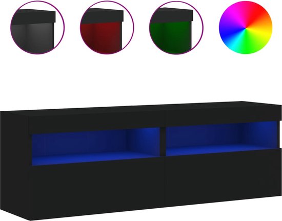 vidaXL-Tv-wandmeubels-met-LED-verlichting-2-st-60x30x40-cm-zwart