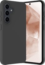 Coque Compatible avec Samsung A55 Coque Siliconen Cover Case - Coque Compatible avec Samsung Galaxy A55 Cover Back Case - Zwart