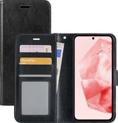 Hoes Geschikt voor Samsung A35 Hoesje Book Case Hoes Flip Cover Wallet Bookcase - Zwart