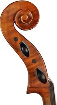 Leonardo Student series cello set 4/4, geheel massief, mat nitro, mooi gevlamd, ebben toebehoren, incl. tas en strijkstok