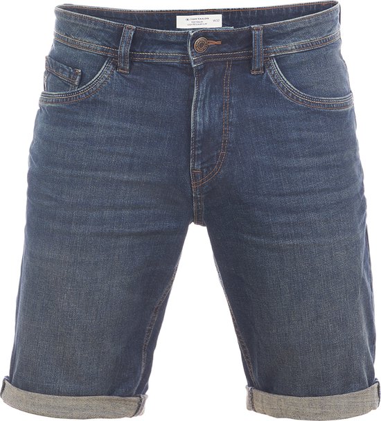Tom Tailor Heren Short Broeken Josh regular/straight Fit Blauw Volwassenen Korte Jeans Broek Bermuda