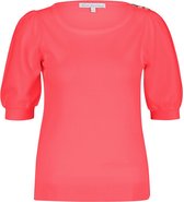 Red Button Trui Sweet Fine Knit And Buttons Srb4231 Coral Dames Maat - S