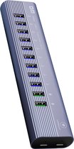 LUXWALLET SpeedLink Nexus - 13 Portes - USB 3.0 - Hub - Port de charge - Type C - Argent