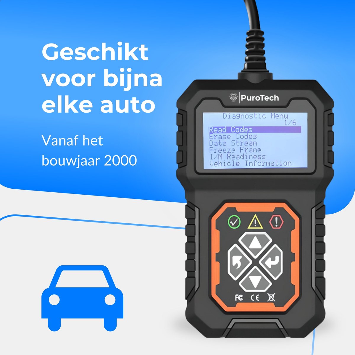 PuroTech OBD2 Scanner - OBD - Diagnosecomputer - Storing Verwijderen - Uitleesapparatuur – Auto Accessoires - Auto Uitlezen - Diagnose apparatuur voor auto's - Motorstoring - Nederlandse Handleiding thumbnail 5