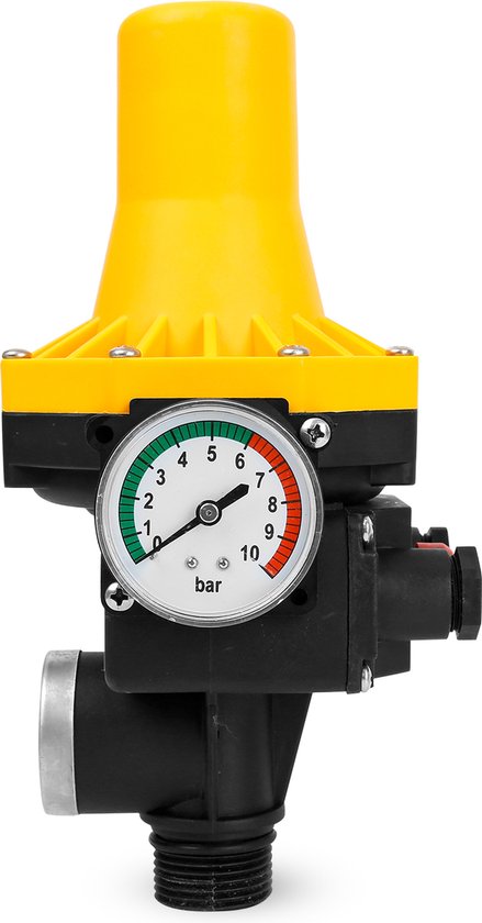 Elektronische drukschakelaar Voor pomp controle Waterpomp kabel niet inbegrepen Geel 1.5bar-6bar