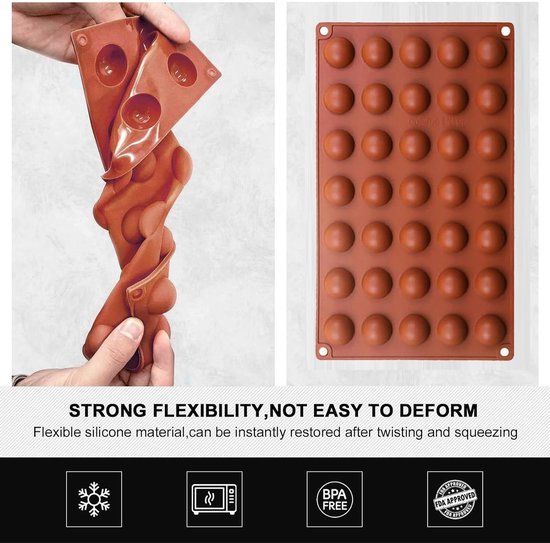 Silikomart Halve Bolvorm 7 cm- Siliconen Vormen