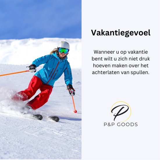 P&P Goods Skislot - Fietsslot - Skislot voor Skitas - Snowboard Slot - Sterk & Multifunctioneel - Kabelslot - Cijferslot - P&P Goods