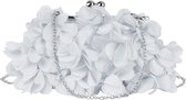 Elegante handtas voor dames, bloemen, clutch, zijde, avondtas, hengseltas, crossbody tas met ketting, kisslock design