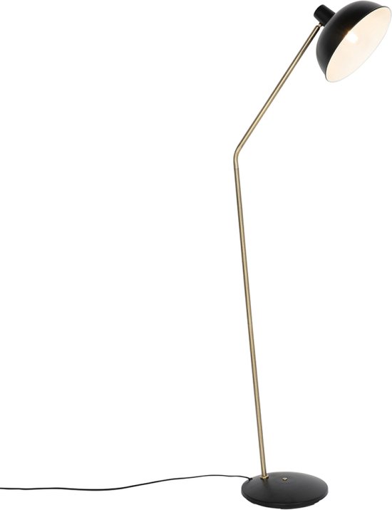 Metalen zwarte vloerlamp retro Globo Mattis