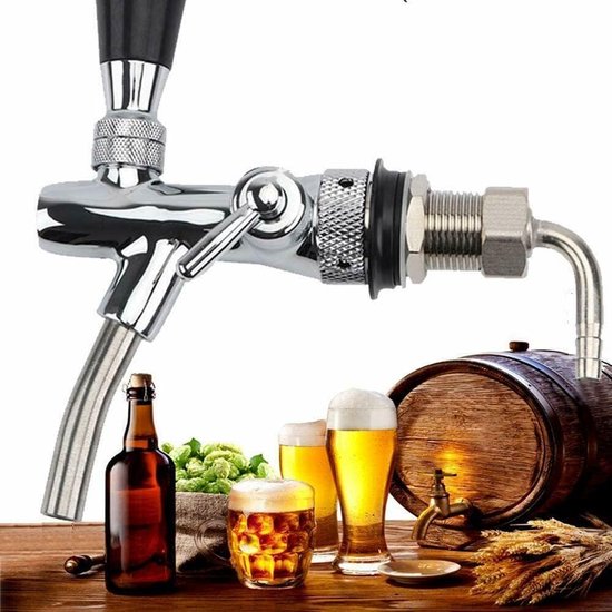 Mini-biervatsysteem met Druk 8 L Zwart Bierkraan Gemaakt van 304