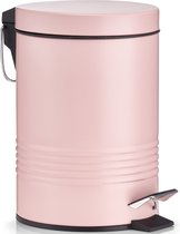 Zeller Pedaalemmer - roze - 3 liter - 17 x 25 cm - kleine prullenbak
