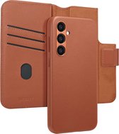 Accezz Hoesje Geschikt voor Samsung Galaxy S24 Plus Hoesje Met Pasjeshouder - Accezz Leather Bookcase 2-in-1 Geschikt voor MagSafe - bruin
