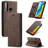 CaseMe Retro boekmodel hoesje Huawei P30 Lite en New Edition Donkerbruin