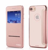 Xundd iPhone 8 / iPhone 7 (4.7 inch) Window View Peik Series Folio Flip Hoesje Rose Goud