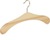 De Kledinghanger Gigant - 2 x Garderobehanger grenenhout naturel gelakt met messinghaak, 45 cm