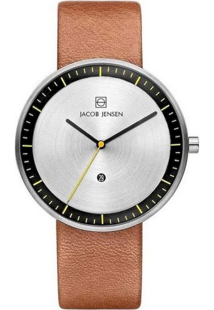 Jacob Jensen 271 horloge heren - bruin - edelstaal