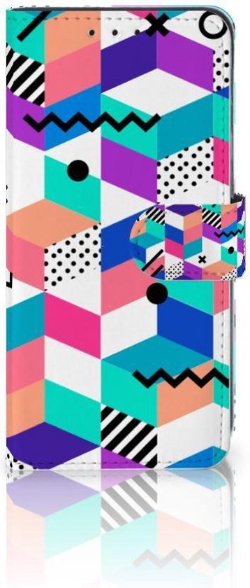 Cuir PU Portefeuille pour Xiaomi Redmi 8A Coque Blocs Colorés