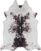 Lederlook dierenhuid Toledo - Bruin-wit - 155x190 cm
