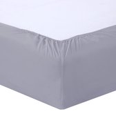 Bol.com VISION Hoeslaken - 180x200 cm met ruime hoek van 30cm - Geschikt voor boxspring matras - Grijs - 100% katoen aanbieding